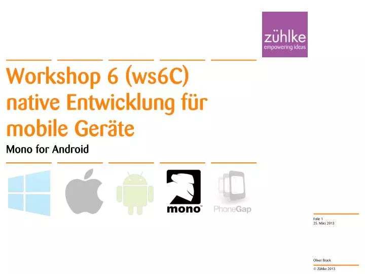 workshop 6 ws6c native entwicklung f r mobile ger te