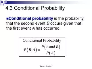 4.3 Conditional Probability