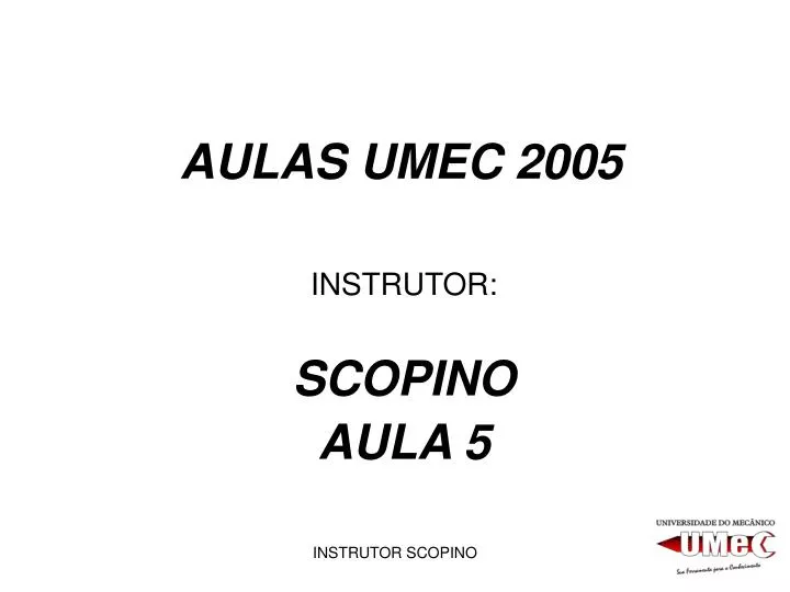 aulas umec 2005