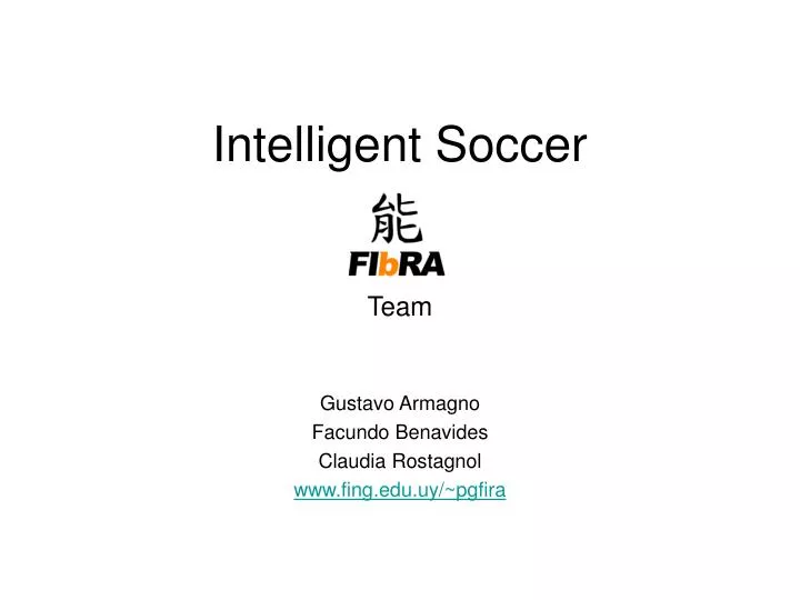intelligent soccer team