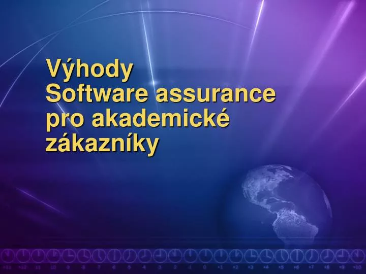 v hody software assurance pro akademick z kazn ky