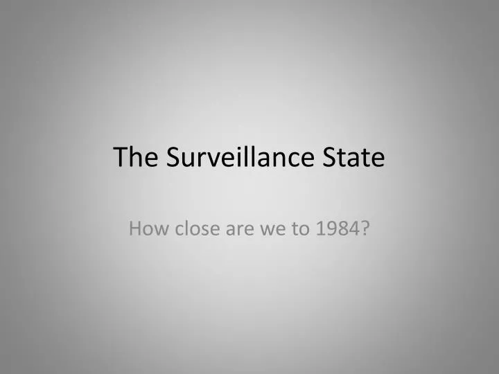 the surveillance state