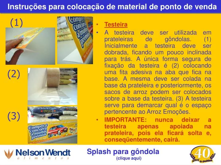 instru es para coloca o de material de ponto de venda