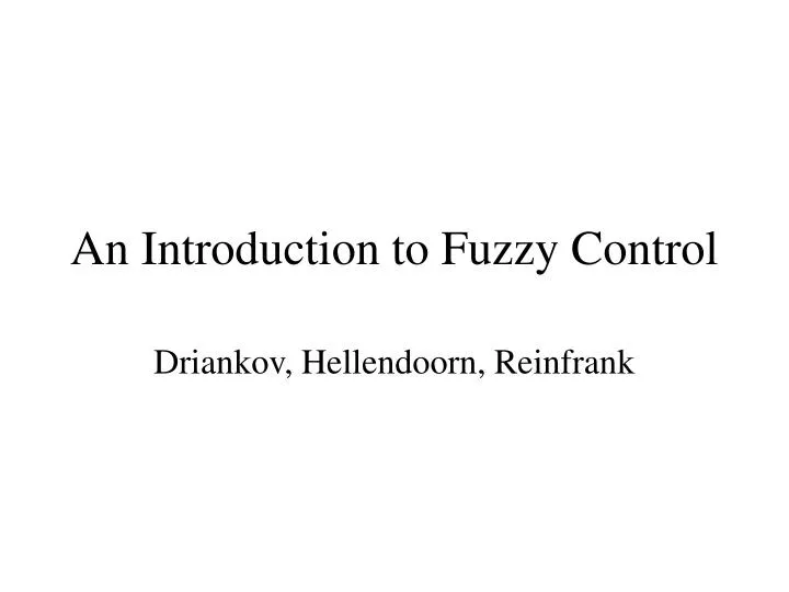 an introduction to fuzzy control