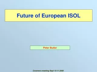 Future of European ISOL