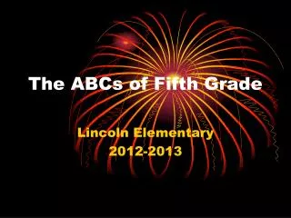 The ABCs of Fifth Grade