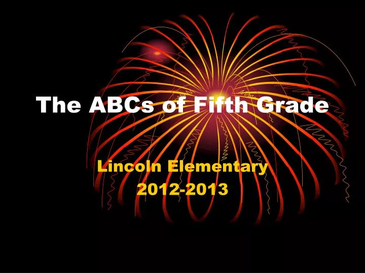 the abcs of fifth grade