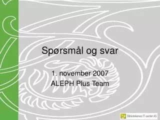 sp rsm l og svar