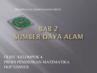 bab 2 sumber daya alam