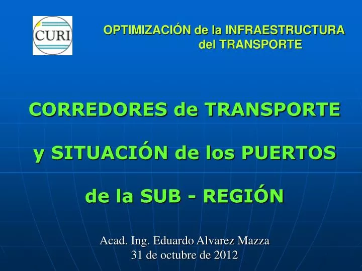 optimizaci n de la infraestructura del transporte