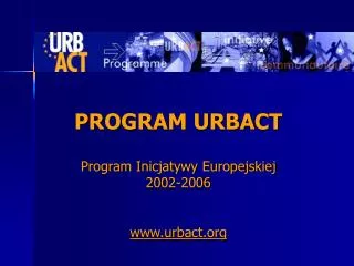 program urbact program inicjatywy europejskiej 2002 2006 www urbact org