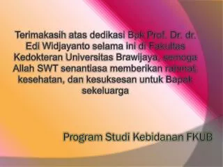 program studi kebidanan fkub
