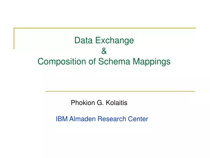 data exchange composition of schema mappings