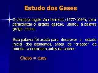 estudo dos gases