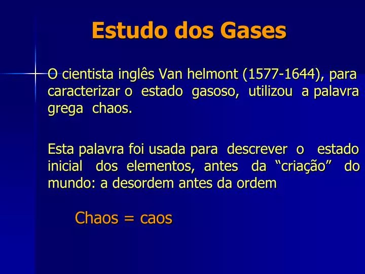 estudo dos gases