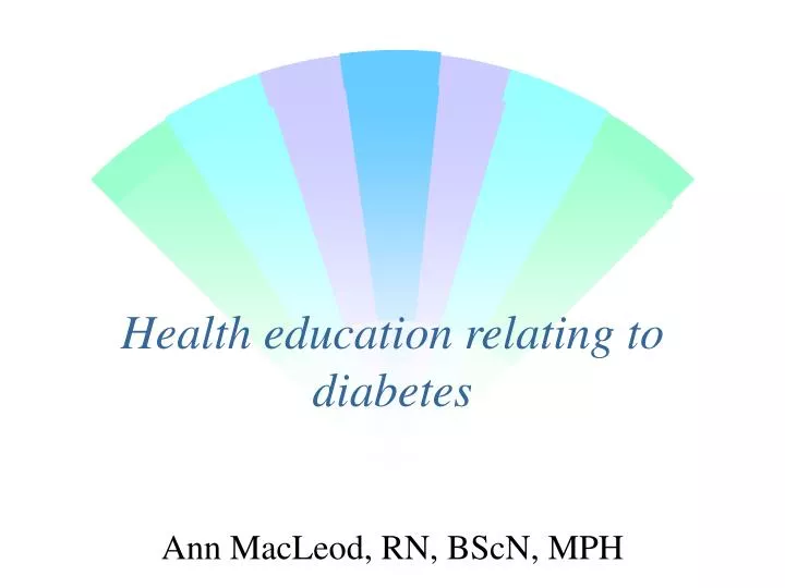 health education relating to diabetes