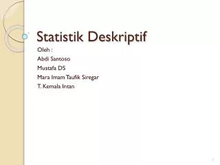 statistik deskriptif