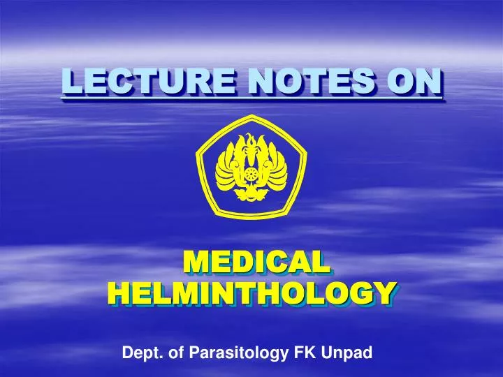 lecture notes on