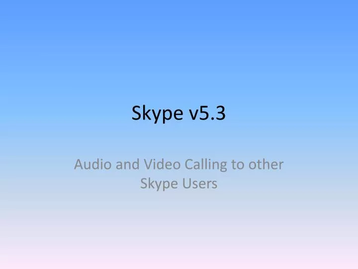 skype v5 3