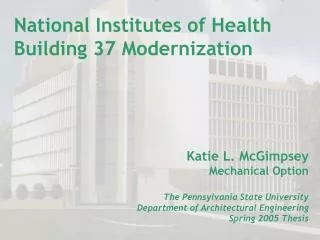 National Institutes of Health Building 37 Modernization