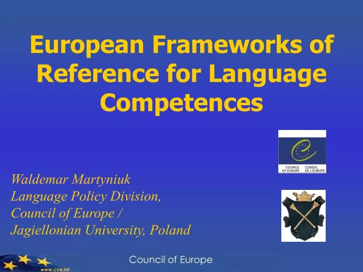 waldemar martyniuk language policy division council of europe jagiellonian university poland