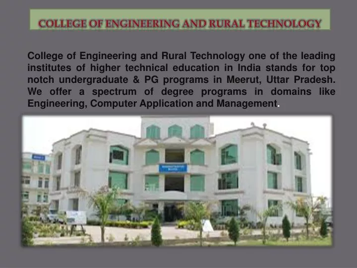college of engineering and rural technology