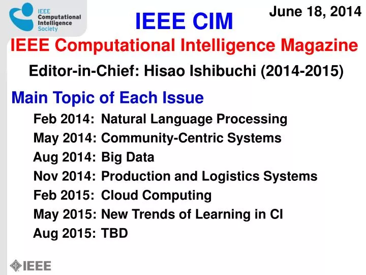 ieee cim ieee computational intelligence magazine