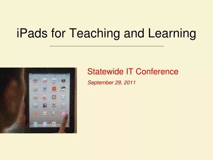 ipads for teaching and learning