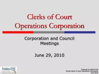 Clerks of Court Operations Corporation