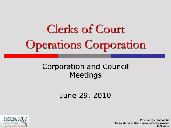clerks of court operations corporation