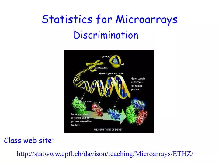 statistics for microarrays