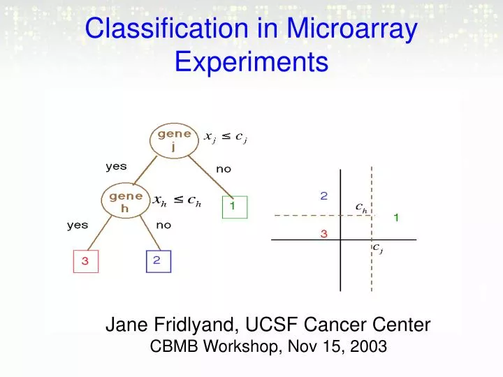 classification in microarray experiments