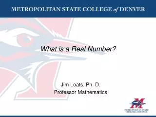 What is a Real Number?