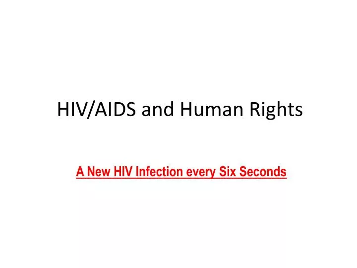 hiv aids and human rights
