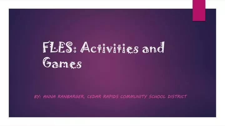 fles activities and games