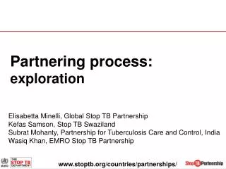 Partnering process: exploration