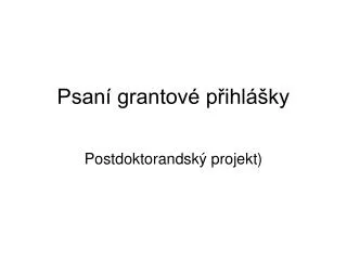 psan grantov p ihl ky