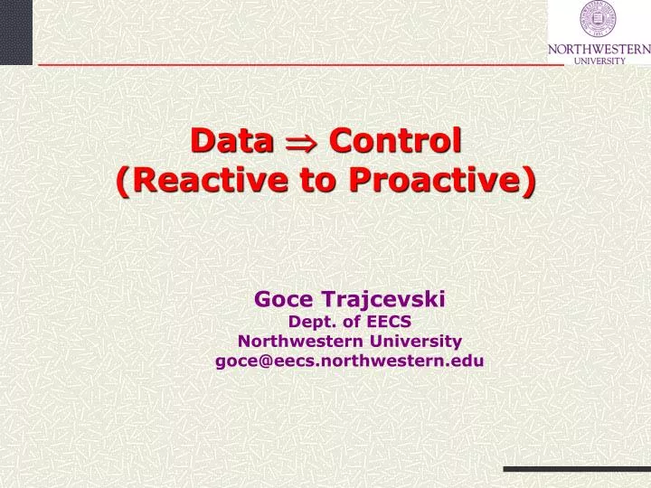 data control reactive to proactive