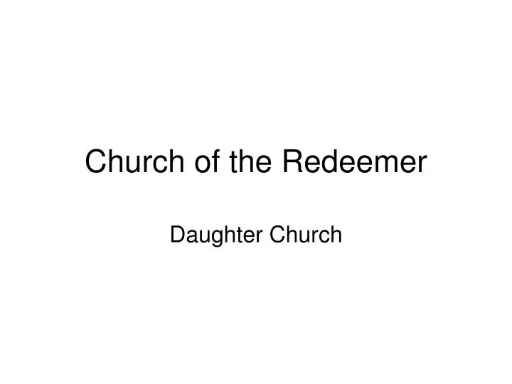 church of the redeemer