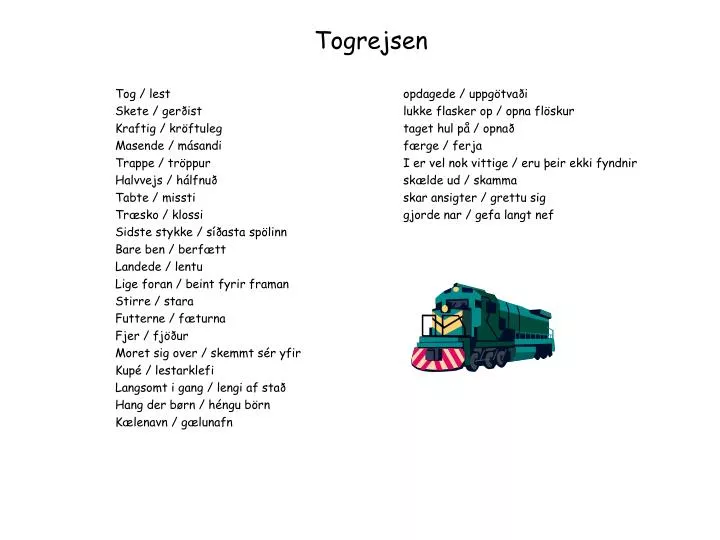 togrejsen