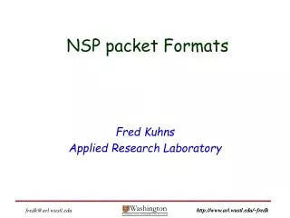 NSP packet Formats