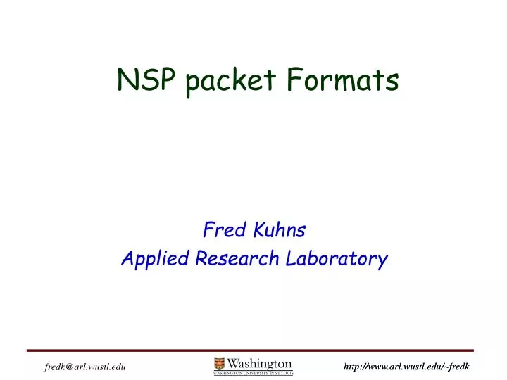 nsp packet formats