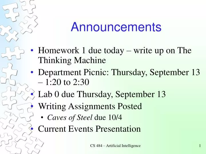 announcements