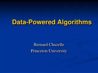 Data-Powered Algorithms