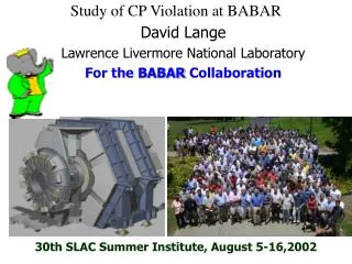 Study of CP Violation at BABAR