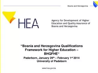Agency for Development of Higher Education and Quality Assurance of Bosnia and Herzegovina