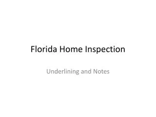 Florida Home Inspection