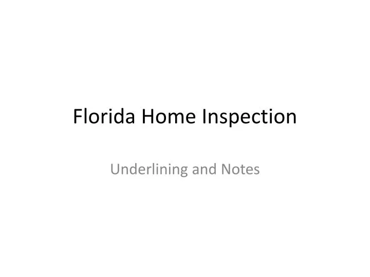 florida home inspection