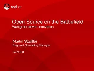 Open Source on the Battlefield Warfighter-driven Innovation