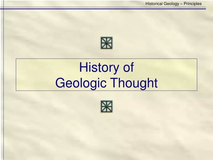 history of geologic thought